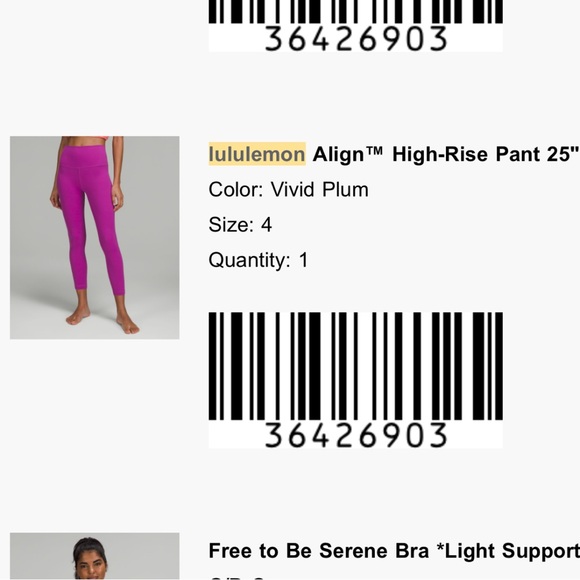 Lululemon Align Pant 25” Vivid Plum 4 - Picture 4 of 13